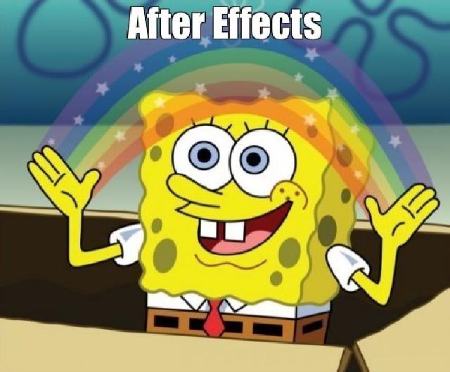 Spongebob dice di usare After Effects