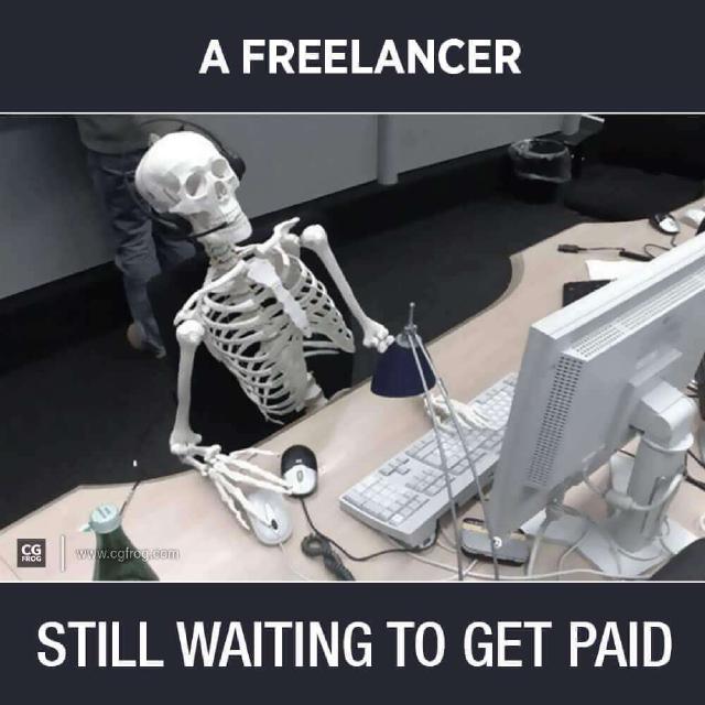 Un freelance che sta aspettando di essere pagato